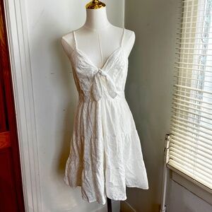 Brand New with tag- Lost + Wander White floral embroidered A line mini dress
